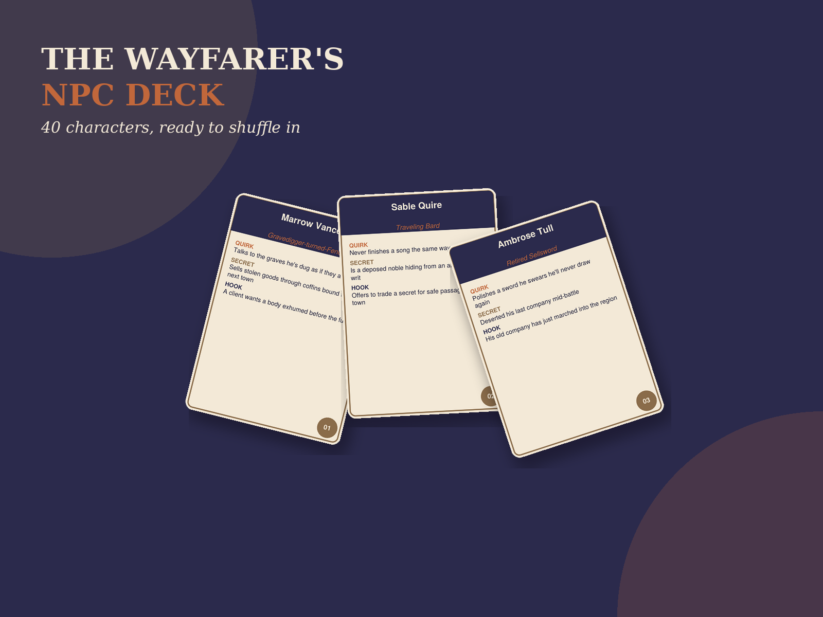 The Wayfarer's NPC Deck